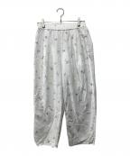 mizuiro-indミズイロインド）の古着「花柄刺繍イージーパンツ」｜ホワイト