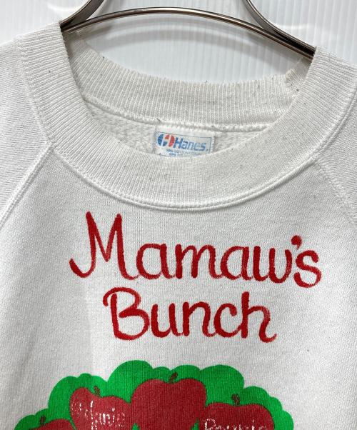 Hanes（ヘインズ）Hanes (ヘインズ) 80s-90s ラグランスウェット ホワイト サイズ:XLの古着・服飾アイテム