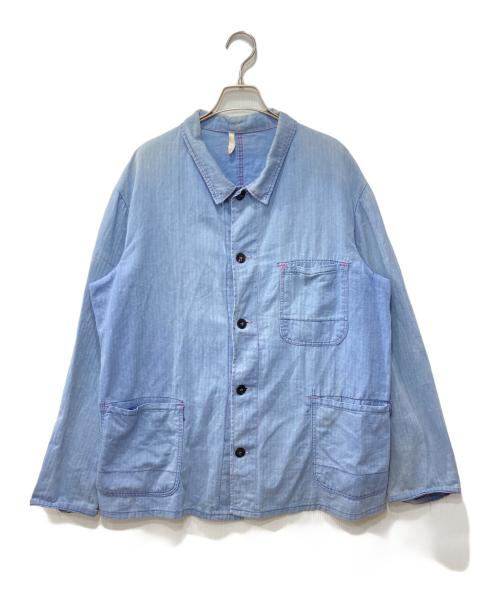 SANFOR（サンフォー）SANFOR (サンフォー) ヘリンボーンカバーオール インディゴ サイズ:54の古着・服飾アイテム