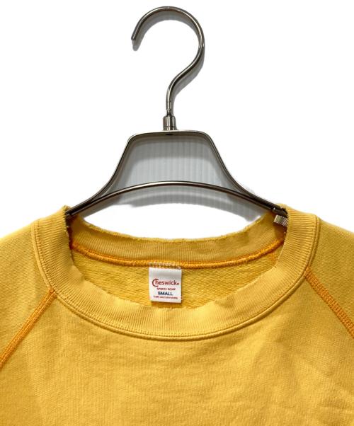 cheswick（チェスウィック）cheswick (チェスウィック) ラグラン半袖スウェット イエロー サイズ:Sの古着・服飾アイテム