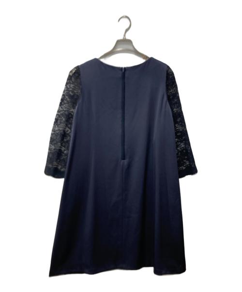 23区（ニジュウサンク）23区 (ニジュウサンク) コンビドレス ネイビー サイズ:38の古着・服飾アイテム