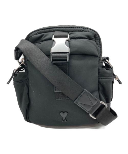 AMI Alexandre Mattiussi（アミアレクサンドルマテュッシ）AMI Alexandre Mattiussi (アミアレクサンドルマテュッシ) Ami de Coeur クロスボディ ポケットバッグ ショルダーバッグ ブラックの古着・服飾アイテム