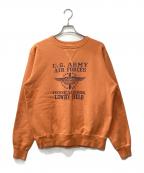 BUZZ RICKSON'Sバズリクソンズ）の古着「プリントスウェット」｜オレンジ