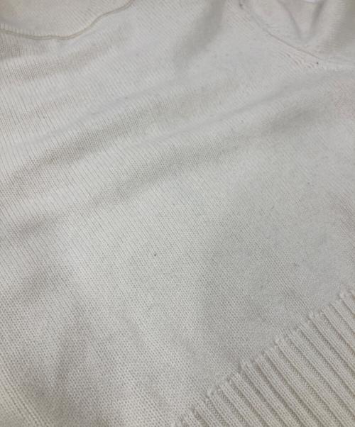 MACPHEE（マカフィー）MACPHEE (マカフィー) ラムカシミヤ ジップアップカーディガン ホワイト サイズ:Sの古着・服飾アイテム