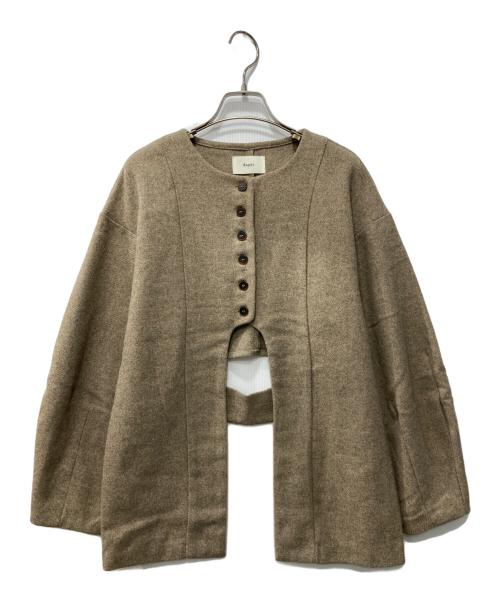 Eaphi（エフィ）eaphi (エフィ) ウール混変形ジャケット ブラウン サイズ:FREEの古着・服飾アイテム