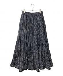 MARIHA（マリハ）の古着「草原の虹 ティアードフレアスカート」｜ネイビー