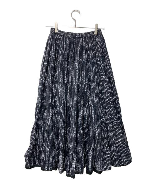 MARIHA（マリハ）MARIHA (マリハ) 草原の虹 ティアードフレアスカート ネイビー サイズ:36の古着・服飾アイテム