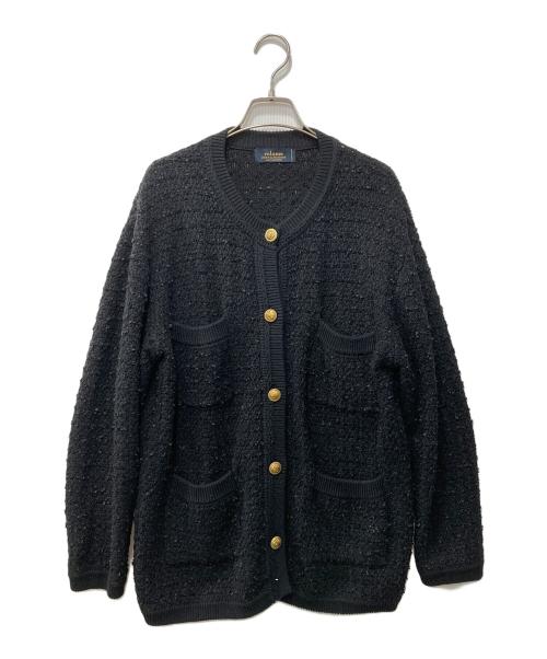 JOURNAL STANDARD relume（ジャーナルスタンダード レリューム）JOURNAL STANDARD relume (ジャーナルスタンダード レリューム) TWEEDYニットジャケット ブラック サイズ:FREEの古着・服飾アイテム