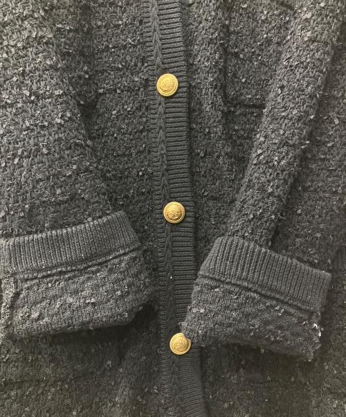JOURNAL STANDARD relume（ジャーナルスタンダード レリューム）JOURNAL STANDARD relume (ジャーナルスタンダード レリューム) TWEEDYニットジャケット ブラック サイズ:FREEの古着・服飾アイテム