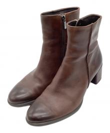 ECCO（エコー）の古着「サイドジップブーツ」｜ブラウン