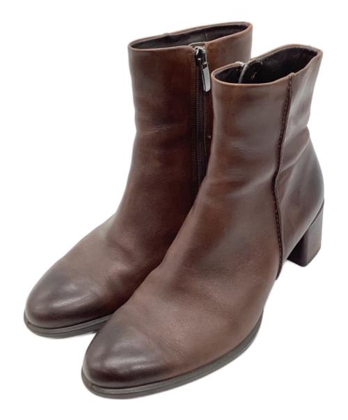 ECCO（エコー）ECCO (エコー) サイドジップブーツ ブラウン サイズ:35の古着・服飾アイテム