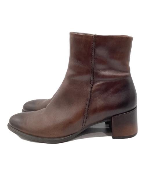 ECCO（エコー）ECCO (エコー) サイドジップブーツ ブラウン サイズ:35の古着・服飾アイテム