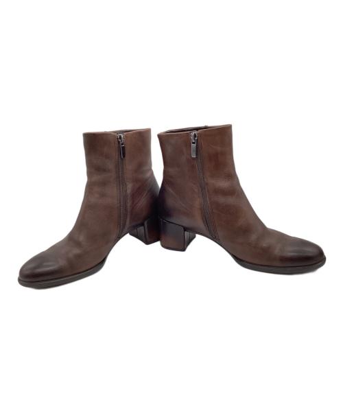 ECCO（エコー）ECCO (エコー) サイドジップブーツ ブラウン サイズ:35の古着・服飾アイテム