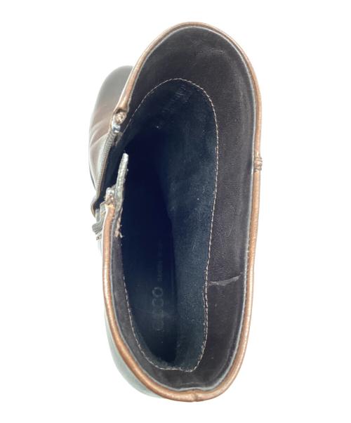 ECCO（エコー）ECCO (エコー) サイドジップブーツ ブラウン サイズ:35の古着・服飾アイテム