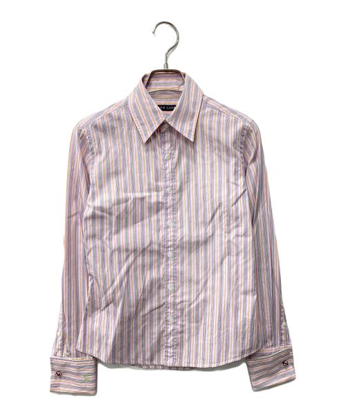 RALPH LAUREN（ラルフローレン）RALPH LAUREN (ラルフローレン) ストライプシャツ パープル サイズ:7の古着・服飾アイテム