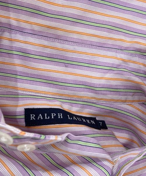 RALPH LAUREN（ラルフローレン）RALPH LAUREN (ラルフローレン) ストライプシャツ パープル サイズ:7の古着・服飾アイテム