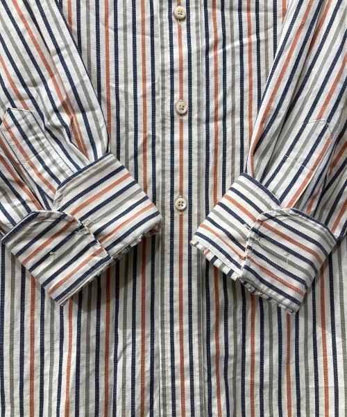 scott barber（スコット・バーバー）scott barber (スコット・バーバー) ストライプシャツ ベージュ サイズ:XLの古着・服飾アイテム