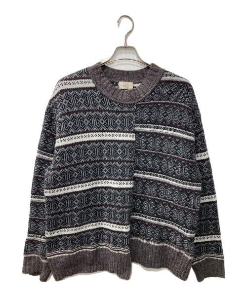 NIKKI essential pieces（ニッキ エッセンシャルピーシーズ）NIKKI essential pieces (ニッキ エッセンシャルピーシーズ) カシミア混ウールニット グレー サイズ:3の古着・服飾アイテム