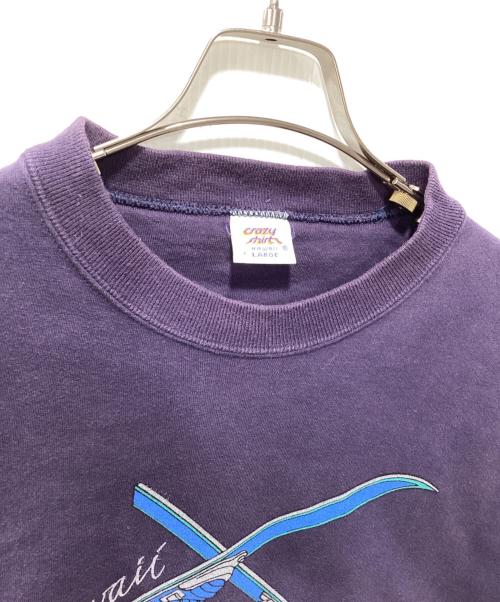 crazy shirts（クレイジーシャツ）crazy shirts (クレイジーシャツ) 裏起毛スウェット パープル サイズ:Lの古着・服飾アイテム
