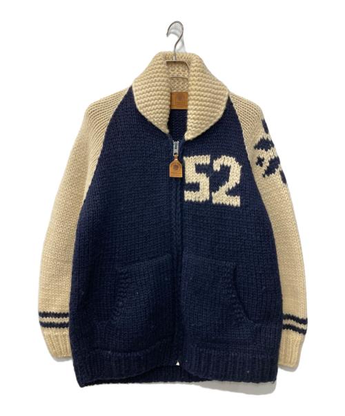 CANADIAN SWEATER（カナディアンセーター）CANADIAN SWEATER (カナディアンセーター) カウチンニットカーディガン ネイビー サイズ:表記なしの古着・服飾アイテム