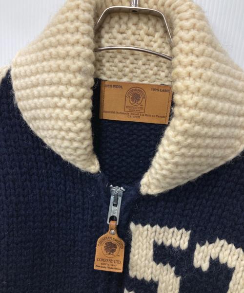CANADIAN SWEATER（カナディアンセーター）CANADIAN SWEATER (カナディアンセーター) カウチンニットカーディガン ネイビー サイズ:表記なしの古着・服飾アイテム