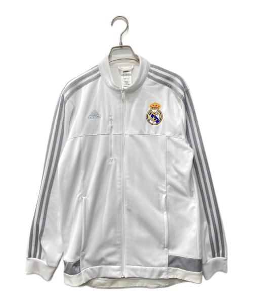 adidas（アディダス）adidas (アディダス) 2015-2016 レアル・マドリッド アンセム/トラックジャケット ホワイト サイズ:Lの古着・服飾アイテム