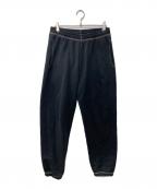 stussyステューシー）の古着「Contrast Stitch Label Sweat Pant/スウェットパンツ」｜ブラック