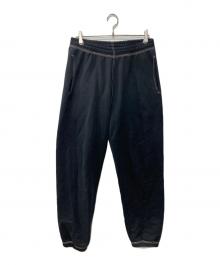 stussy（ステューシー）の古着「Contrast Stitch Label Sweat Pant/スウェットパンツ」｜ブラック