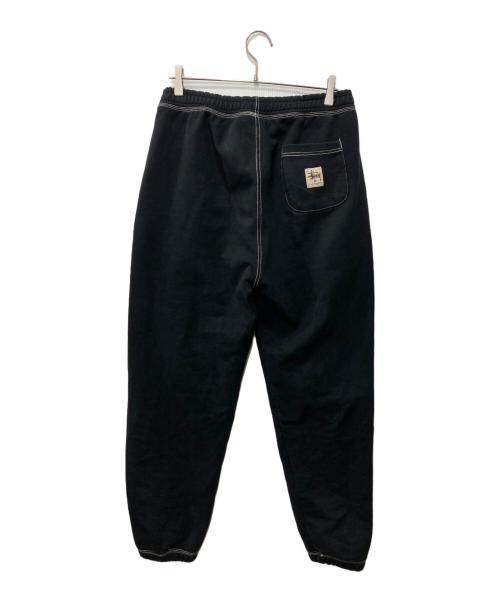 stussy（ステューシー）stussy (ステューシー) Contrast Stitch Label Sweat Pant/スウェットパンツ ブラック サイズ:Sの古着・服飾アイテム