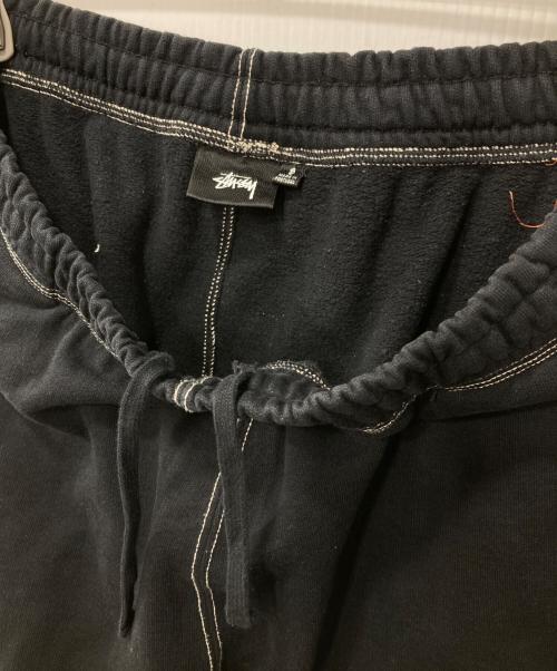 stussy（ステューシー）stussy (ステューシー) Contrast Stitch Label Sweat Pant/スウェットパンツ ブラック サイズ:Sの古着・服飾アイテム