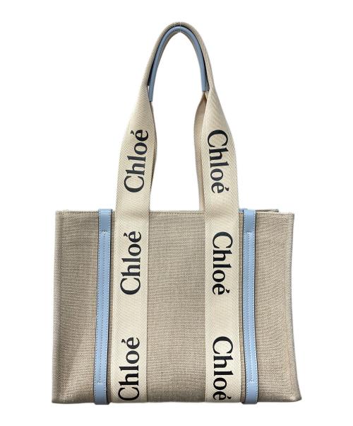 Chloe（クロエ）Chloe (クロエ) Woody/トートバッグ/ミディアム ベージュの古着・服飾アイテム