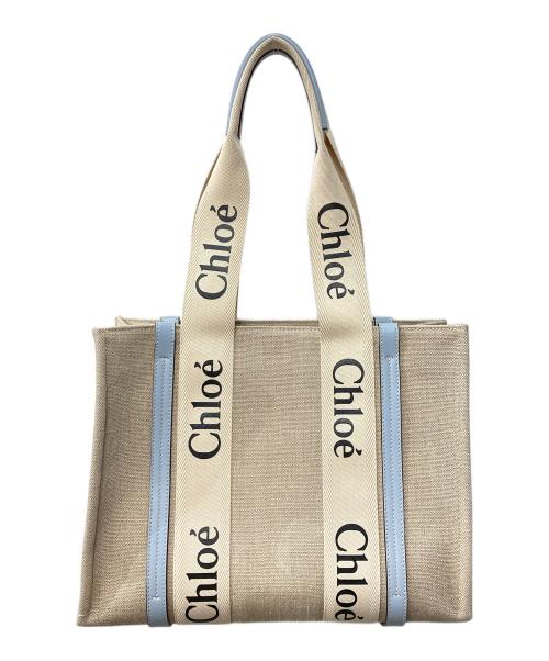Chloe（クロエ）Chloe (クロエ) Woody/トートバッグ/ミディアム ベージュの古着・服飾アイテム
