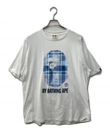 A BATHING APE（アベイシングエイプ）の古着「BAPE CHECK BY BATHING APE TEE/プリントTシャツ」｜ホワイト