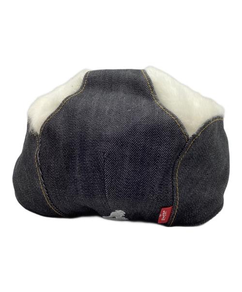 KANGOL（カンゴール）KANGOL (カンゴール) LEVI'S REDTAB (リーバイスレッドタブ) デニムファーハンチング グレーの古着・服飾アイテム