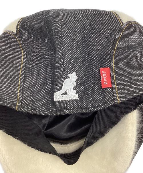 KANGOL（カンゴール）KANGOL (カンゴール) LEVI'S REDTAB (リーバイスレッドタブ) デニムファーハンチング グレーの古着・服飾アイテム