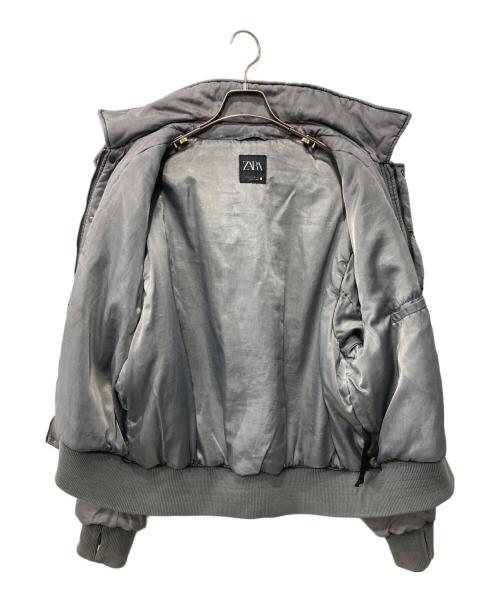 ZARA（ザラ）ZARA (ザラ) フライトジャケット グレー サイズ:Lの古着・服飾アイテム