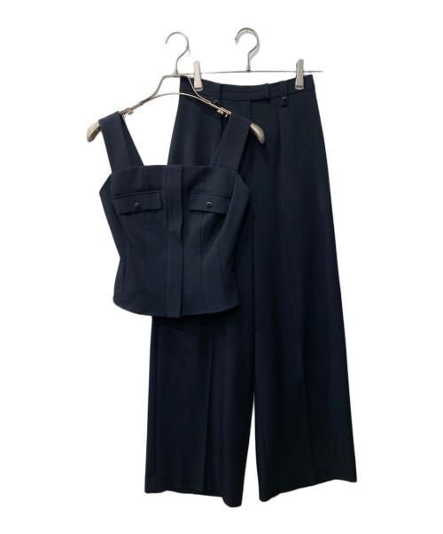 HER LIP TO（ハーリップトゥ）Her lip to (ハーリップトゥ) Lutetia Twill Set-Up/セットアップ ネイビー サイズ:Sの古着・服飾アイテム
