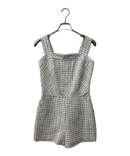 HER LIP TO（ハーリップトゥ）HER LIP TO (ハーリップトゥ) ツイードワンピース/Summer Tweed Romper ホワイト サイズ:Mの古着・服飾アイテム