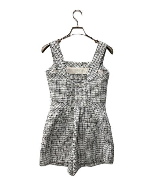 HER LIP TO（ハーリップトゥ）HER LIP TO (ハーリップトゥ) ツイードワンピース/Summer Tweed Romper ホワイト サイズ:Mの古着・服飾アイテム