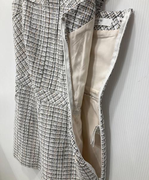 HER LIP TO（ハーリップトゥ）HER LIP TO (ハーリップトゥ) ツイードワンピース/Summer Tweed Romper ホワイト サイズ:Mの古着・服飾アイテム