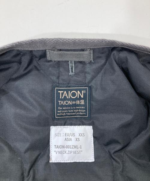 TAION（タイオン）TAION (タイオン) ダウンベスト グレー サイズ:XSの古着・服飾アイテム