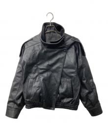 ZARA（ザラ）の古着「エコレザージャケット」｜ブラック