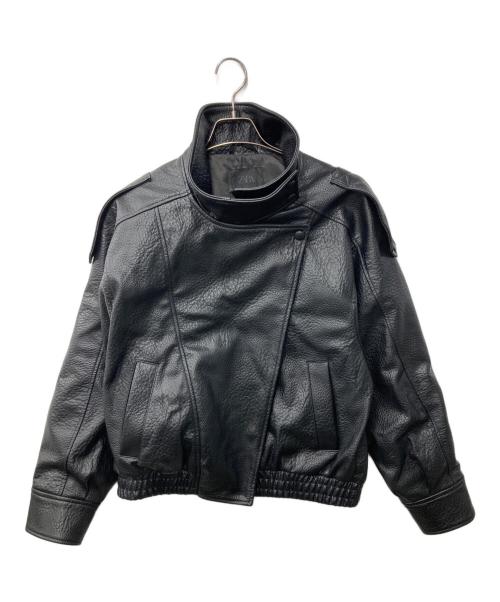 ZARA（ザラ）ZARA (ザラ) エコレザージャケット ブラック サイズ:Mの古着・服飾アイテム