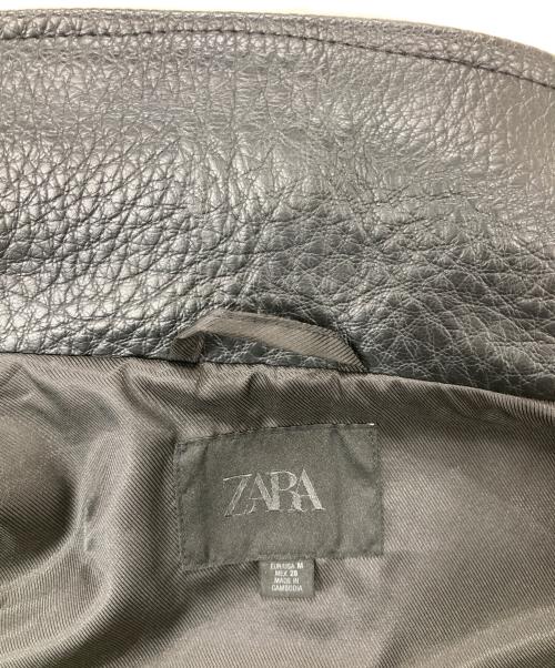 ZARA（ザラ）ZARA (ザラ) エコレザージャケット ブラック サイズ:Mの古着・服飾アイテム