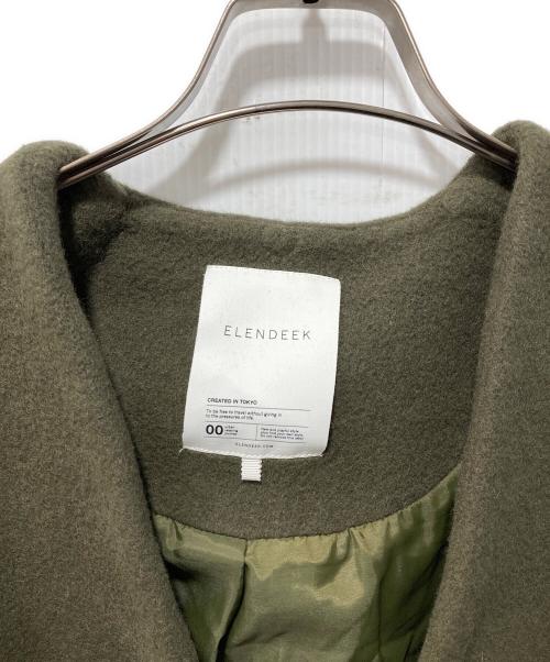 ELENDEEK（エレンディーク）ELENDEEK (エレンディーク) フォルムショートウールコート オリーブ サイズ:Fの古着・服飾アイテム