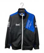 soul sportsソウルスポーツ）の古着「新日本プロレス/トラックジャケット」｜ブラック×ブルー