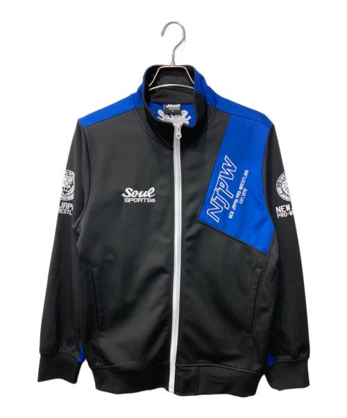 soul sports（ソウルスポーツ）soul sports (ソウルスポーツ) 新日本プロレス/トラックジャケット ブラック×ブルー サイズ:Mの古着・服飾アイテム