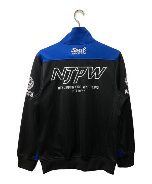 soul sports（ソウルスポーツ）soul sports (ソウルスポーツ) 新日本プロレス/トラックジャケット ブラック×ブルー サイズ:Mの古着・服飾アイテム