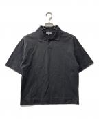 MARGARET HOWELLマーガレットハウエル）の古着「HIGHTWIST DENSE COTTON POLO SHIRT /ポロシャツ」｜グレー