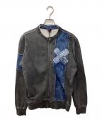 DIESELディーゼル）の古着「00s/ダメージ加工スウェットジャケット」｜グレー